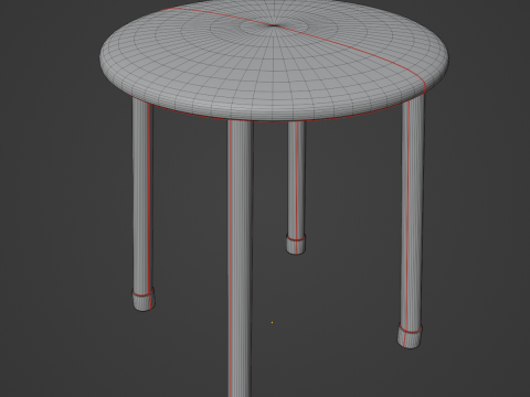 Steel Stool C 04 Modello 3D