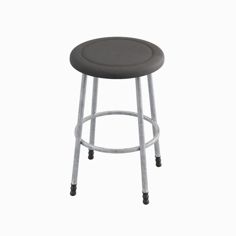 Steel Stool D 01 3D Модель .c4d .max .obj .3ds .fbx .stl .blend