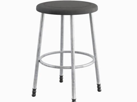 Steel Stool D 01 3D Model
