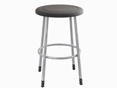Steel Stool D 01 3D Model