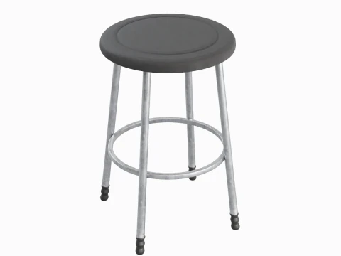 Steel Stool D 01 3D Model