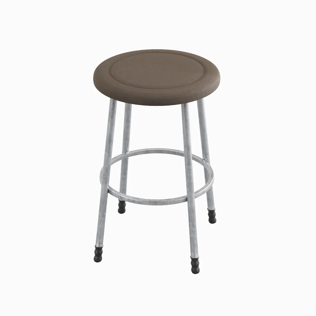 Steel Stool D 02 3D Model .c4d .max .obj .3ds .fbx .stl .blend 