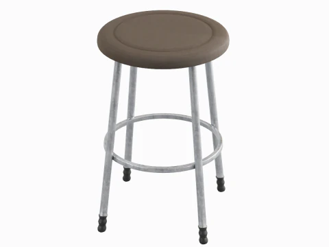 Sgabello in acciaio D02 Modello 3D