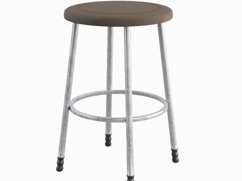 Steel Stool D 02 3D Model