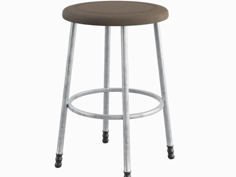 Steel Stool D 02 3D Model