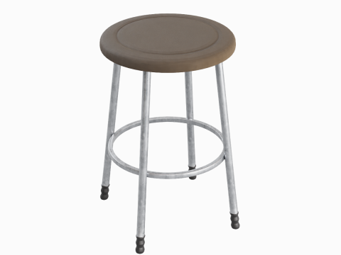 Steel Stool D 02 3D Model