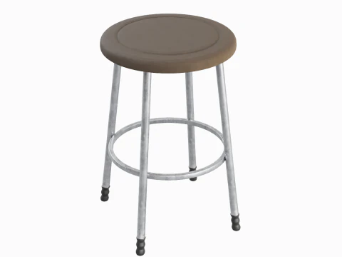 Steel Stool D 02 3D Model