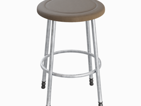 Steel Stool D 02 3D Model