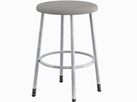 Steel Stool D 03 Model 3D