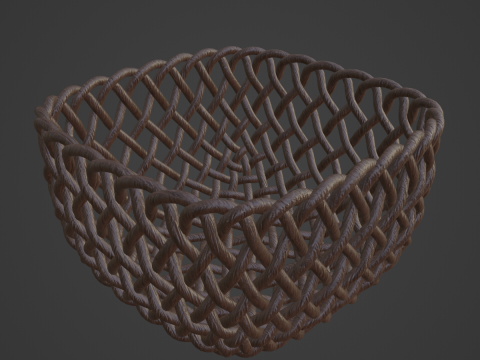 Woven Basket 01 Modelo 3D