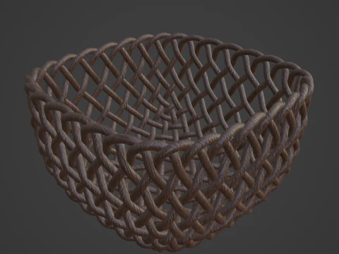 Woven Basket 01 3D Model