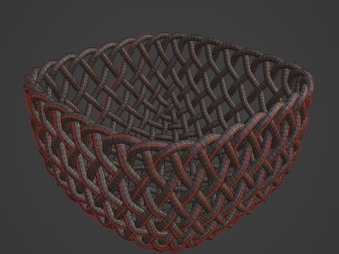 Woven Basket 01 Modelo 3D