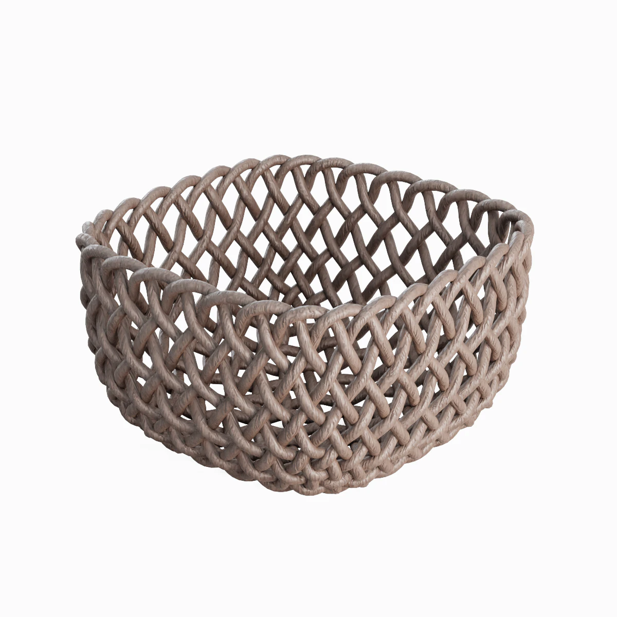 Woven Basket 02 3D Model .c4d .max .obj .3ds .fbx .stl .blend 