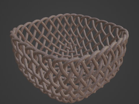 Woven Basket 02 3D 모델