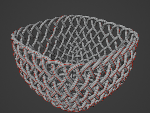 Woven Basket 02 3D 모델