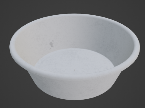 Plastic Wash Basin D 01 Model 3D