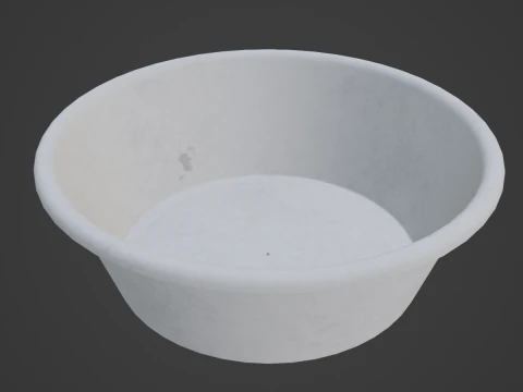 Plastic Wash Basin D 01 3D Model