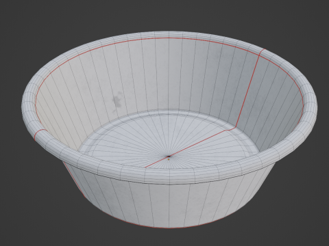 Plastic Wash Basin D 01 Model 3D
