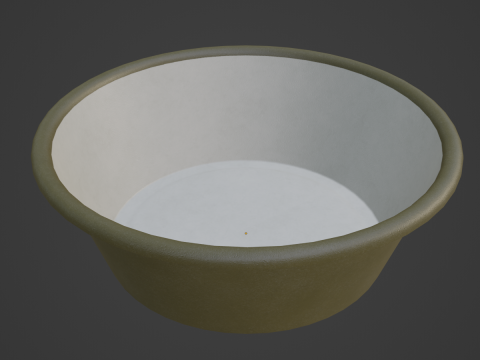 Plastic Wash Basin D 02 Modelo 3D