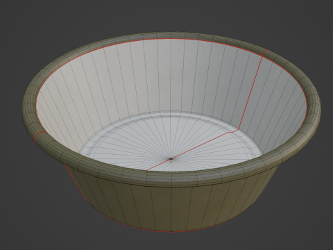Plastic Wash Basin D 02 Modelo 3D