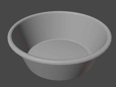 Plastic Wash Basin D 02 Modelo 3D