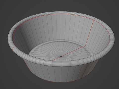 Plastic Wash Basin D 02 Modelo 3D