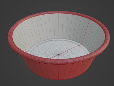 Plastic Wash Basin D 03 3D Model