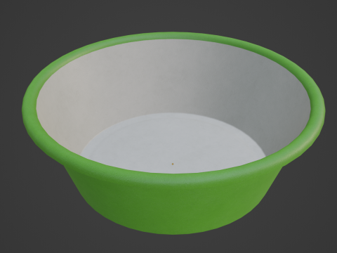 Plastic Wash Basin D 04 Model 3D