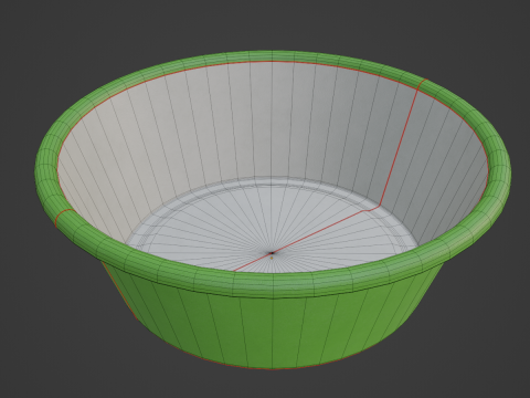 Plastic Wash Basin D 04 Model 3D