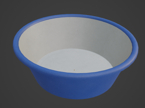 Plastic Wash Basin D 05 Modelo 3D