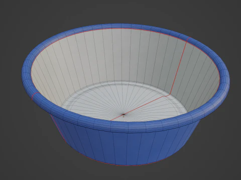 Plastic Wash Basin D 05 3D Model