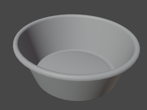 Plastic Wash Basin D 05 Modelo 3D