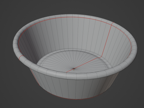 Plastic Wash Basin D 05 Modelo 3D