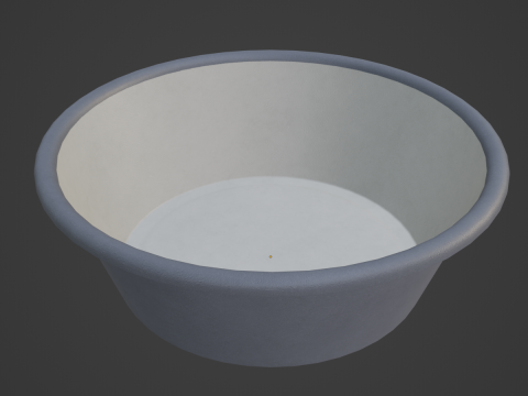 Plastic Wash Basin D 06 Modello 3D