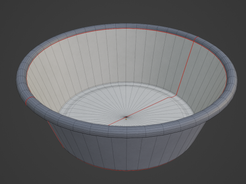 Plastic Wash Basin D 06 Modello 3D