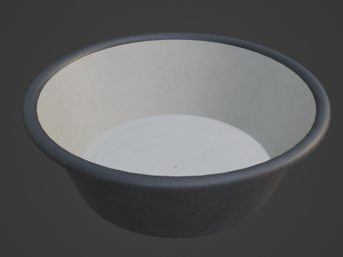 Plastic Wash Basin D 07 Modelo 3D
