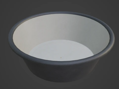 Plastic Wash Basin D 07 3D Model