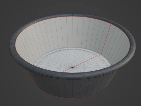Plastic Wash Basin D 07 3D Model