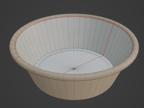 Plastic Wash Basin D 08 Modelo 3D