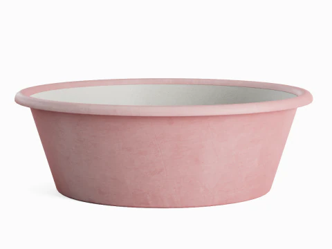 Plastic Wash Basin D 09 3D Model