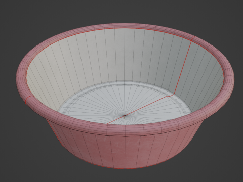 Plastic Wash Basin D 09 3D-Modell