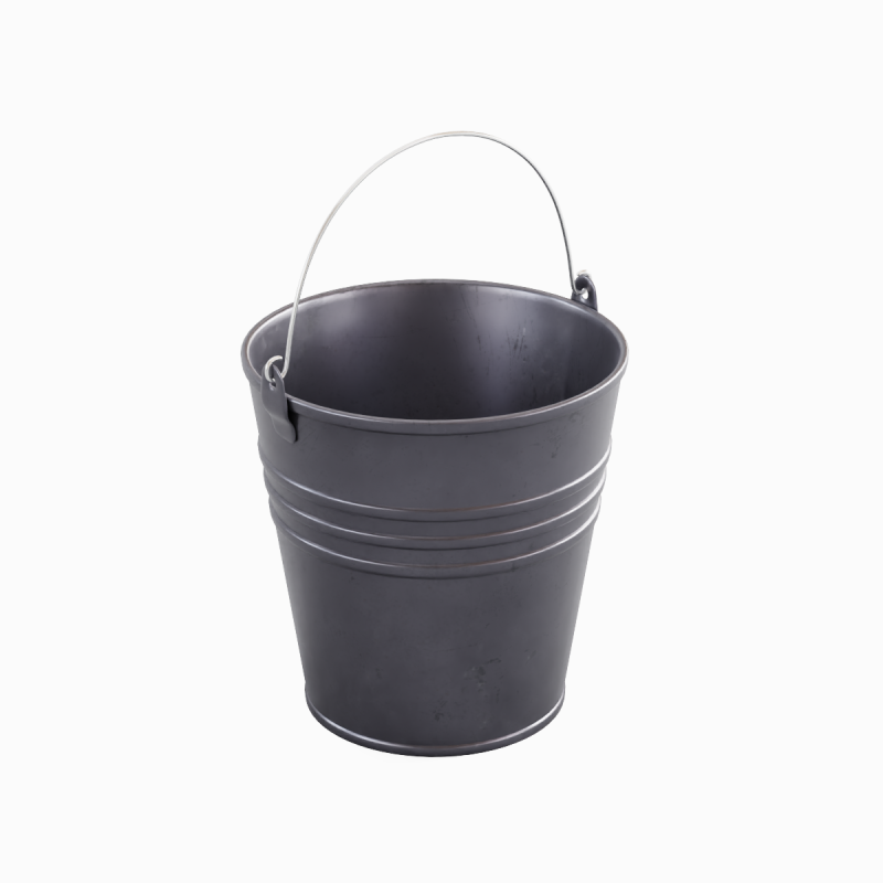 Steel Rust and Wear Steel Bucket 3D Модель .c4d .max .obj .3ds .fbx .stl .blend