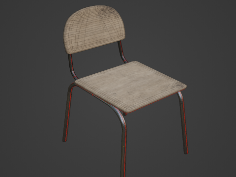 Simple Chair 02 3D Модель