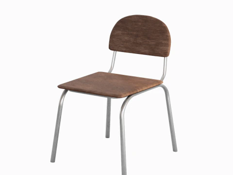 Basit Sandalye 06 3D Model