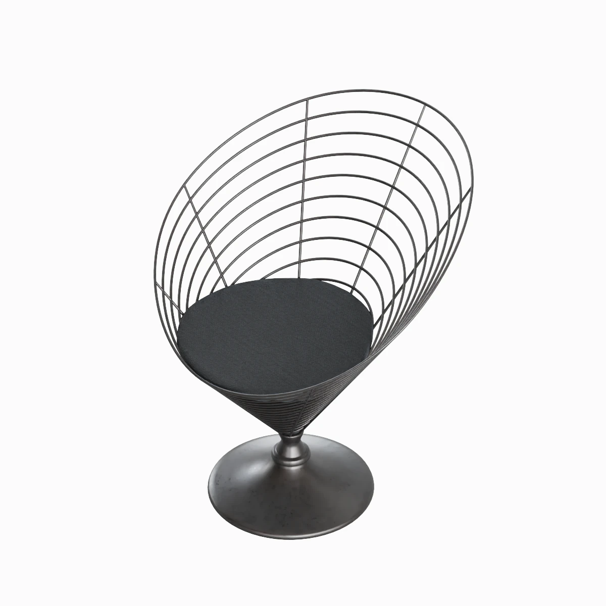 Wire Cone Chair 01 3D Model .c4d .max .obj .3ds .fbx .stl .blend 