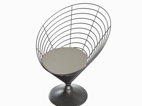 Cadeira Cone Arame 02 Modelo 3D