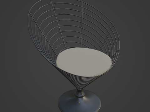 Wire Cone Chair 02 Modèle 3D