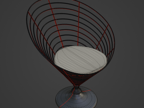 Wire Cone Chair 02 Modèle 3D