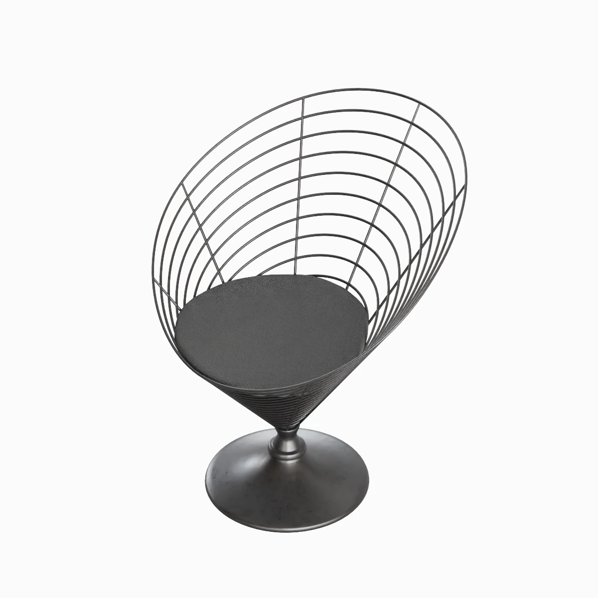 Wire Cone Chair 03 3D Model .c4d .max .obj .3ds .fbx .stl .blend 