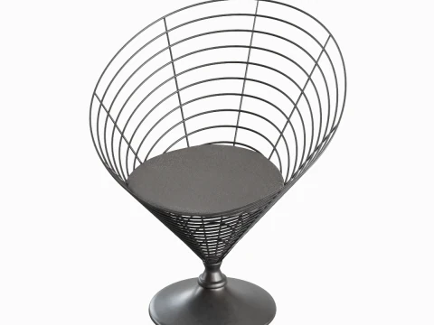 Cadeira Cone Arame 04 Modelo 3D